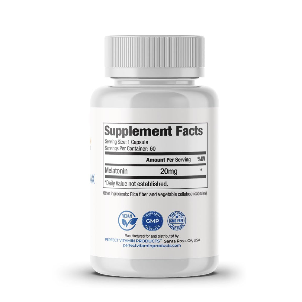 Perfect Vitamin Products two bottles featured for whole-night support