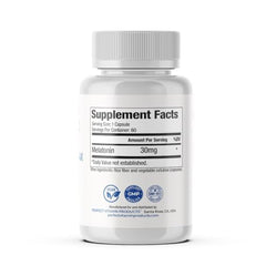 Made in USA stamp on Perfect Vitamin Products melatonin box.