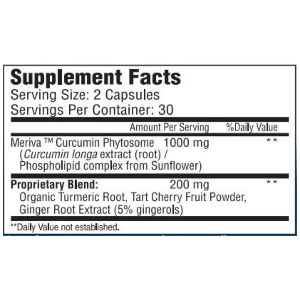Performa Flex capsules closeup highlights Meriva for enhanced absorption