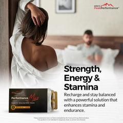 PerformanceMax L-Arginine formula visual indicating circulation and stamina benefits.