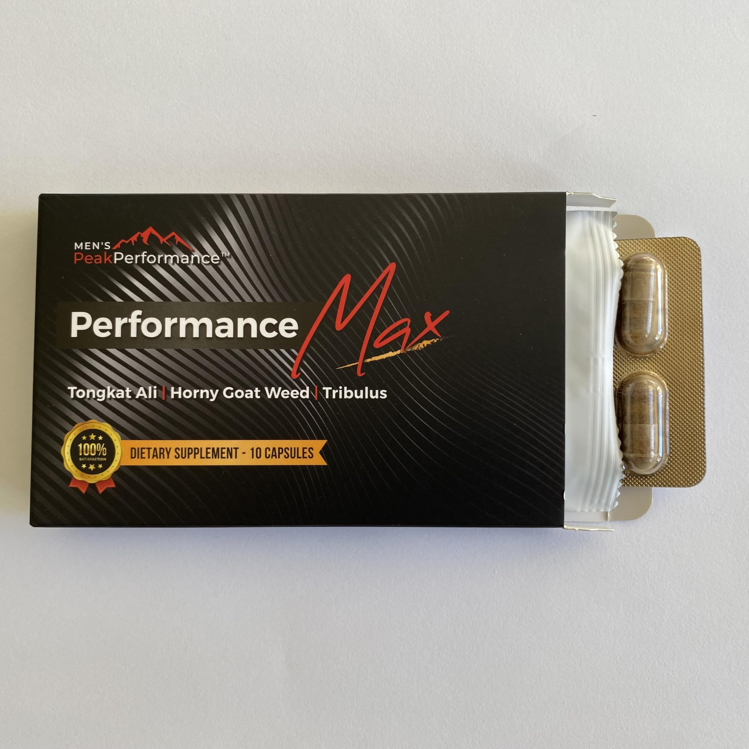 PerformanceMax packaging mockup for premium, science-backed ingredients.
