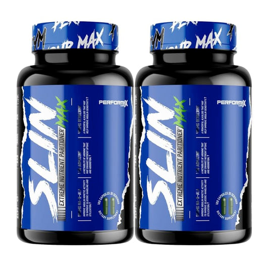 Performax Labs Slin Max nutrient bottle for easy dosing and potential muscle support.