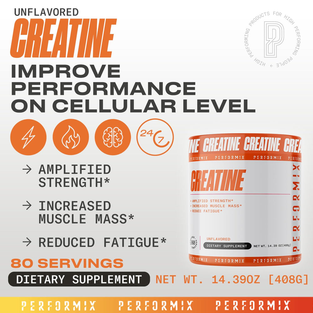 PERFORMIX Creatine Monohydrate micronized powder blends quickly for smooth absorption.