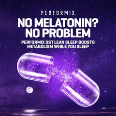 Front label of PERFORMIX SST Lean Sleep emphasizing natural ingredients