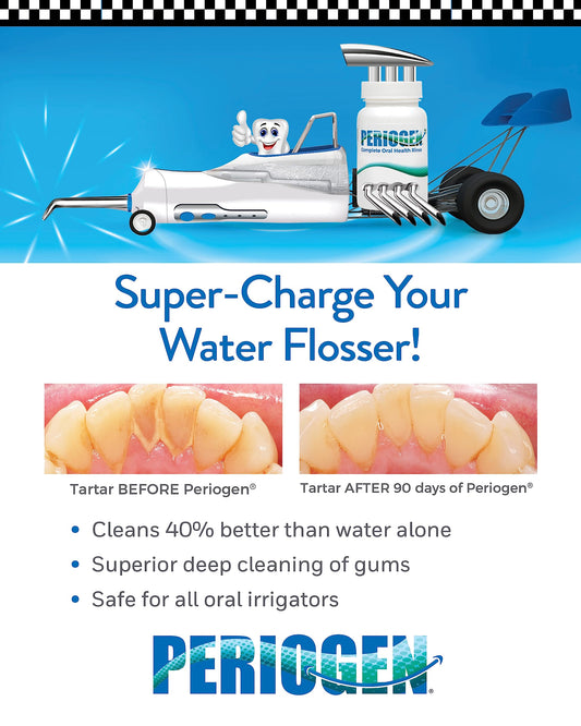 Periogen oral rinse with measuring cup enables precise dosing in routines