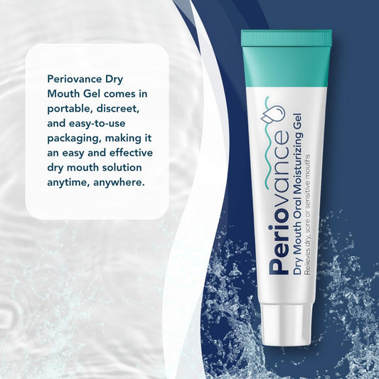 Periovance dry mouth gel tubes on-the-go near pocket for quick moisturization