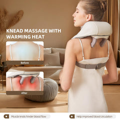 PERLEVI built-in heat function adds comforting warmth to kneading sessions.