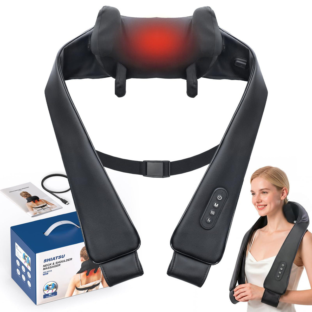 PERLEVI cordless neck-shoulder massager easing desk-bound tension on the go