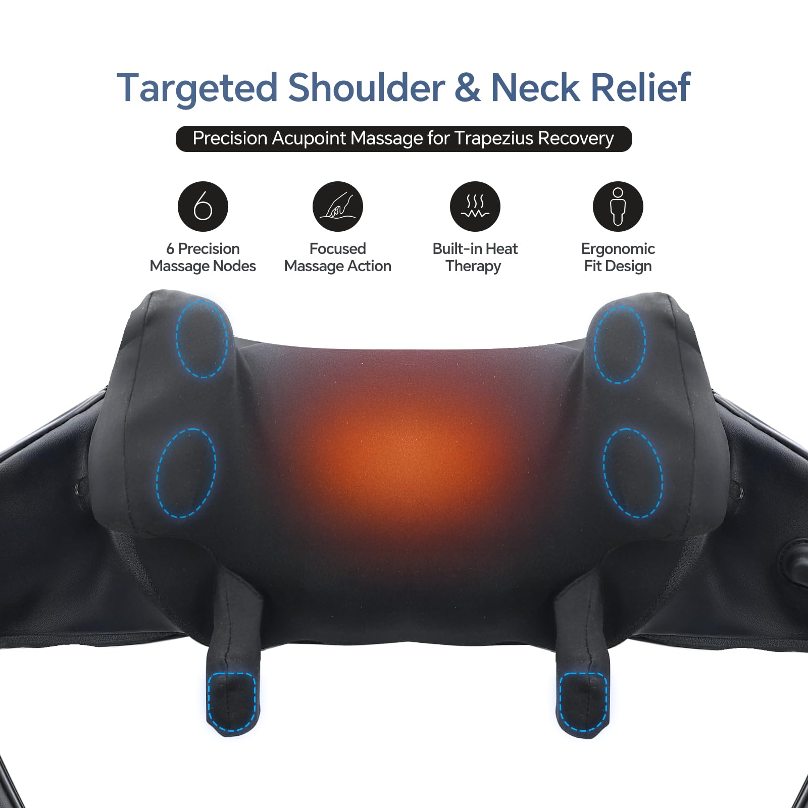 PERLEVI deep-tissue shiatsu kneading simulates professional relief at home