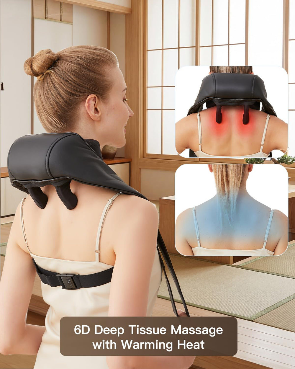 PERLEVI ergonomic sling design aligns neck and trapezius for focused relief