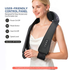 PERLEVI heat function soothes tense muscles during relax-focused evenings
