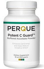 PERQUE Buffered Vitamin C bottle shows allergen-free daily wellness