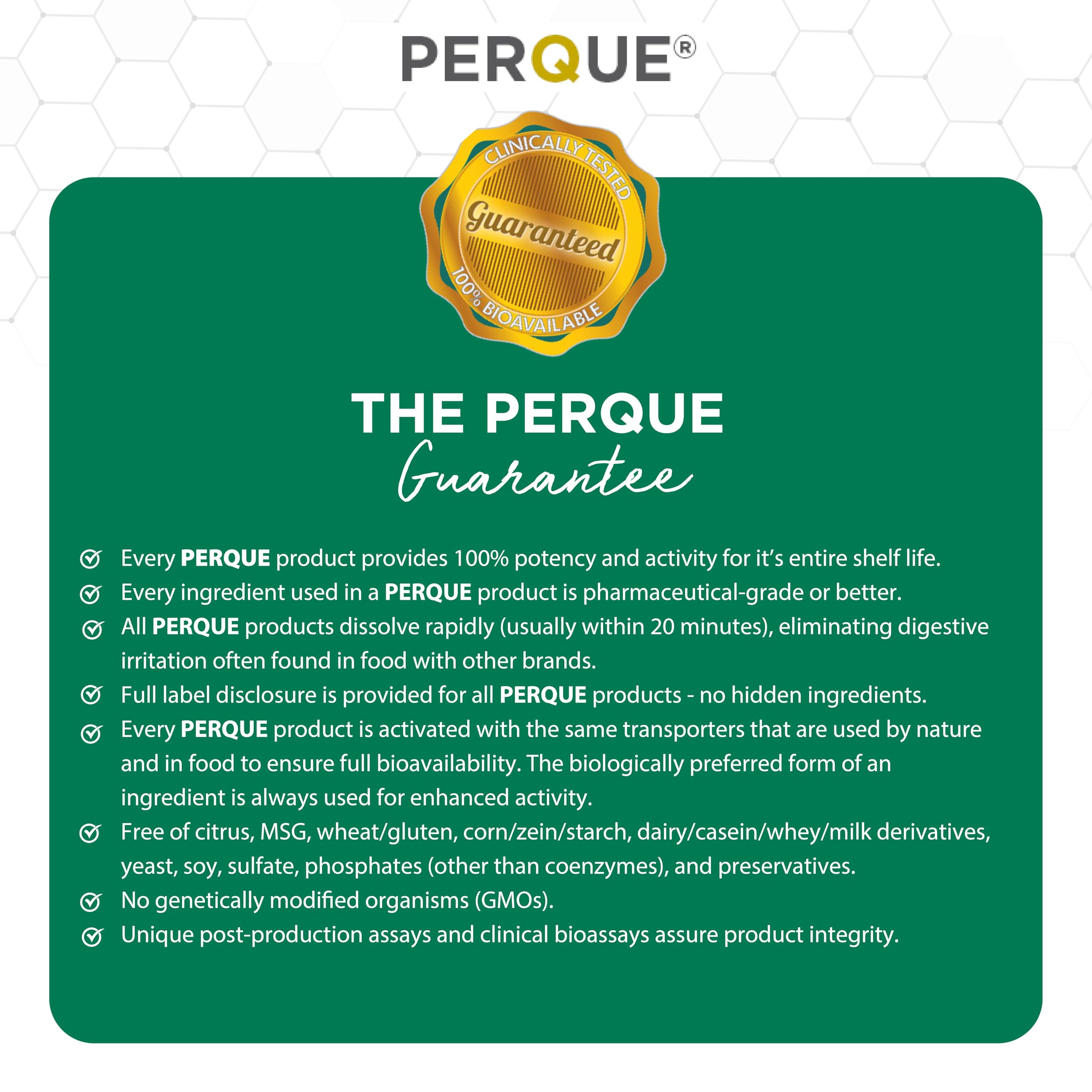 PERQUE Choline Citrate bottle on desk ready for routine.