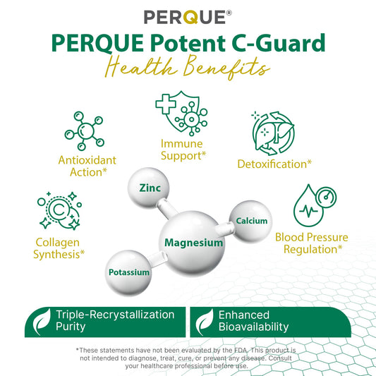 PERQUE Potent C Guard powder dissolving in water for quick antioxidant support