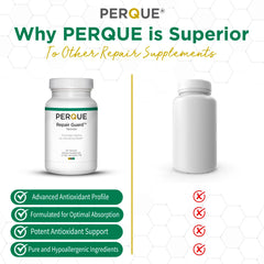 PERQUE Repair Guard ingredients list highlights vitamins, minerals, and cofactors.