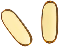 Perricone MD Omega-3 bottle on a kitchen counter with a meal scene.