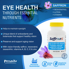 Persavita Saffron 2020 packaging display of premium gluten-free bottle