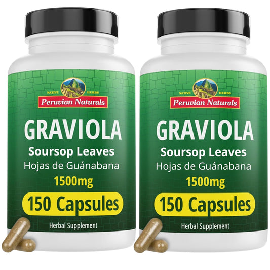 Peruvian Naturals Graviola capsules bottle for daily wellness routines