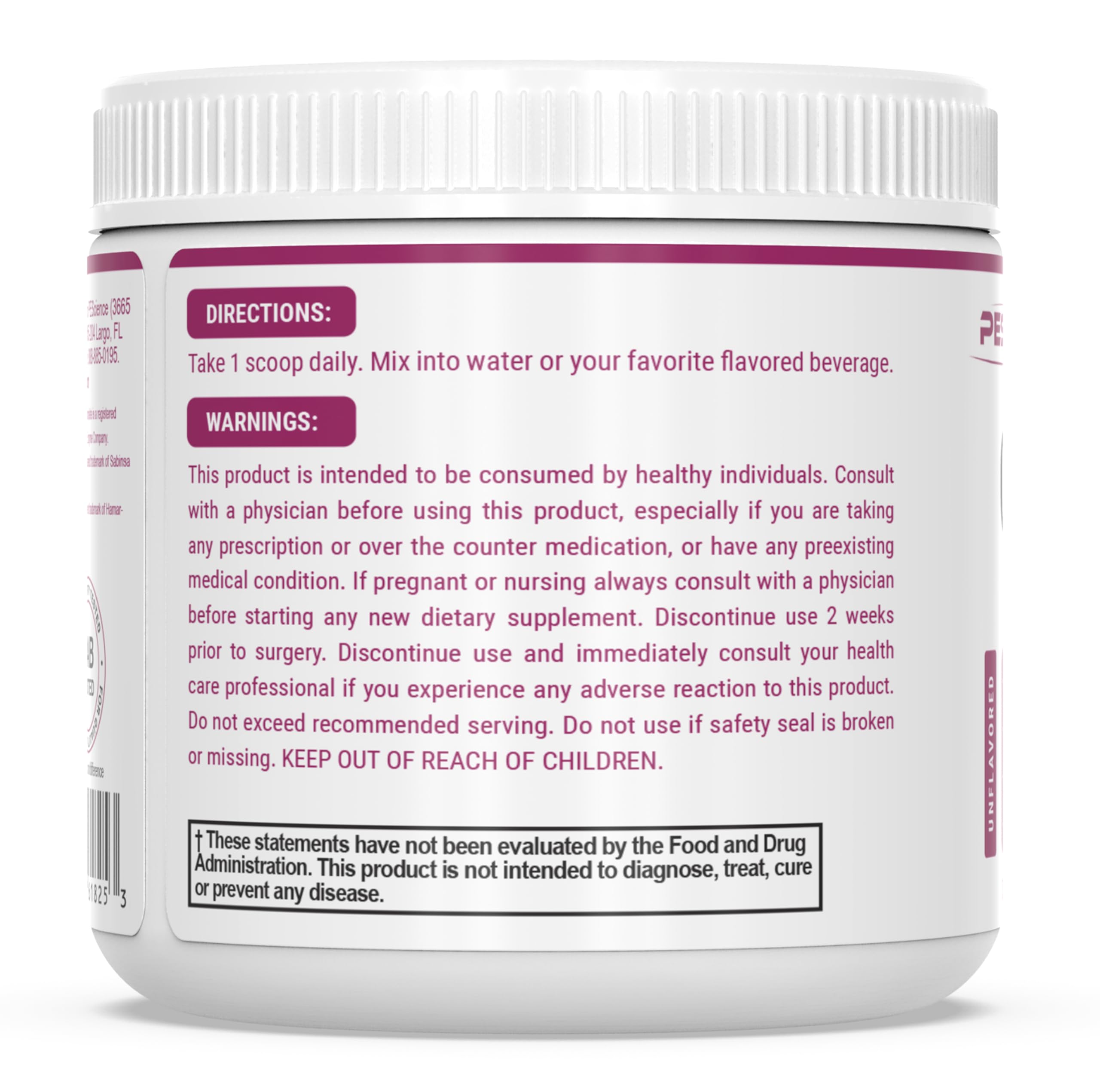 PEScience Complete-GI glass with powder ready to blend for digestive comfort.