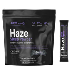 PEScience Haze Sleep Powder bottle for a calm nightly ritual