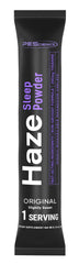 PEScience Haze Sleep Powder glass shows a smooth berry drink