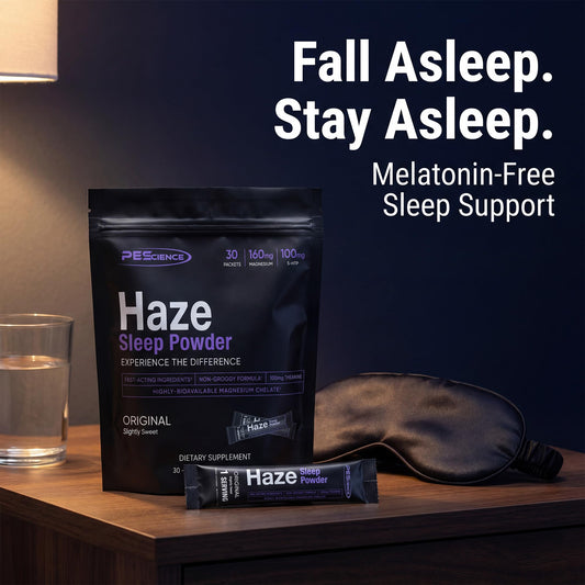 PEScience Haze Sleep Powder scoop for precise nightly measurement