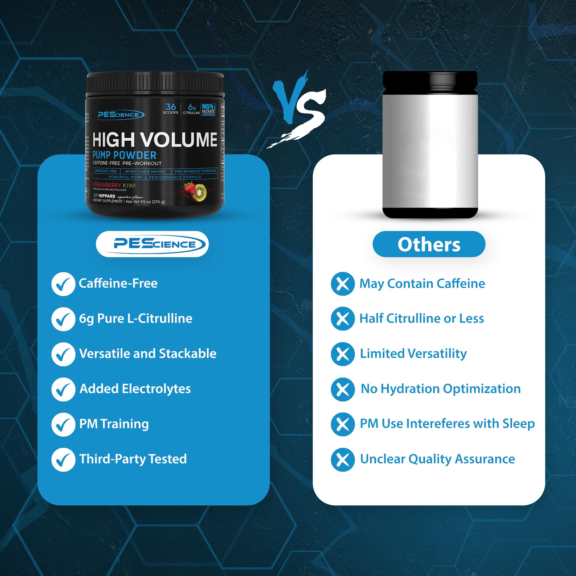 PEScience High Volume powder being measured for hydration-friendly training