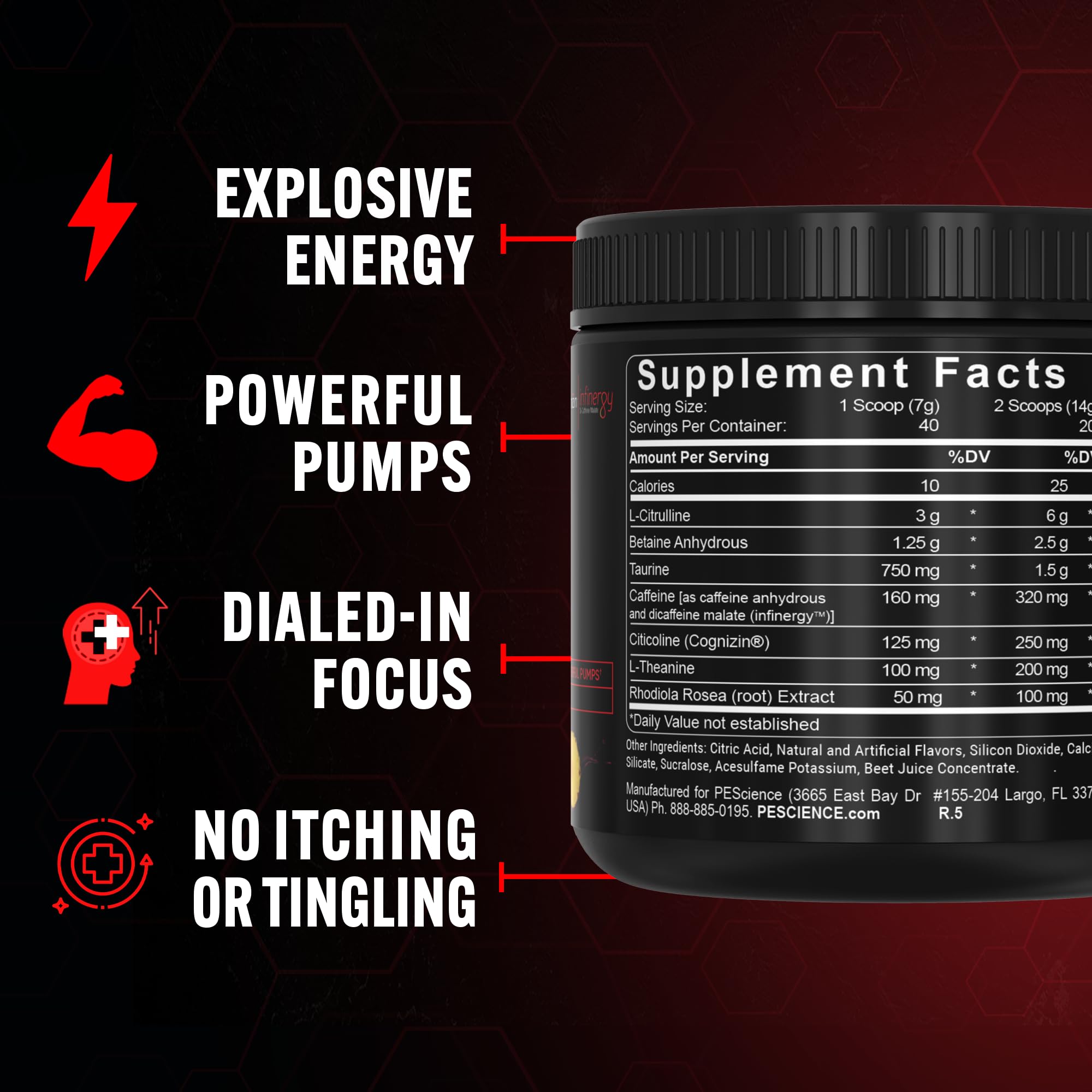 PEScience Prolific mixed drink in glass showing intense pump potential