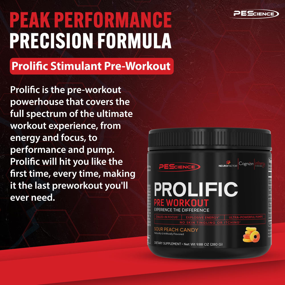 PEScience Prolific scoop being poured for a clean energy boost
