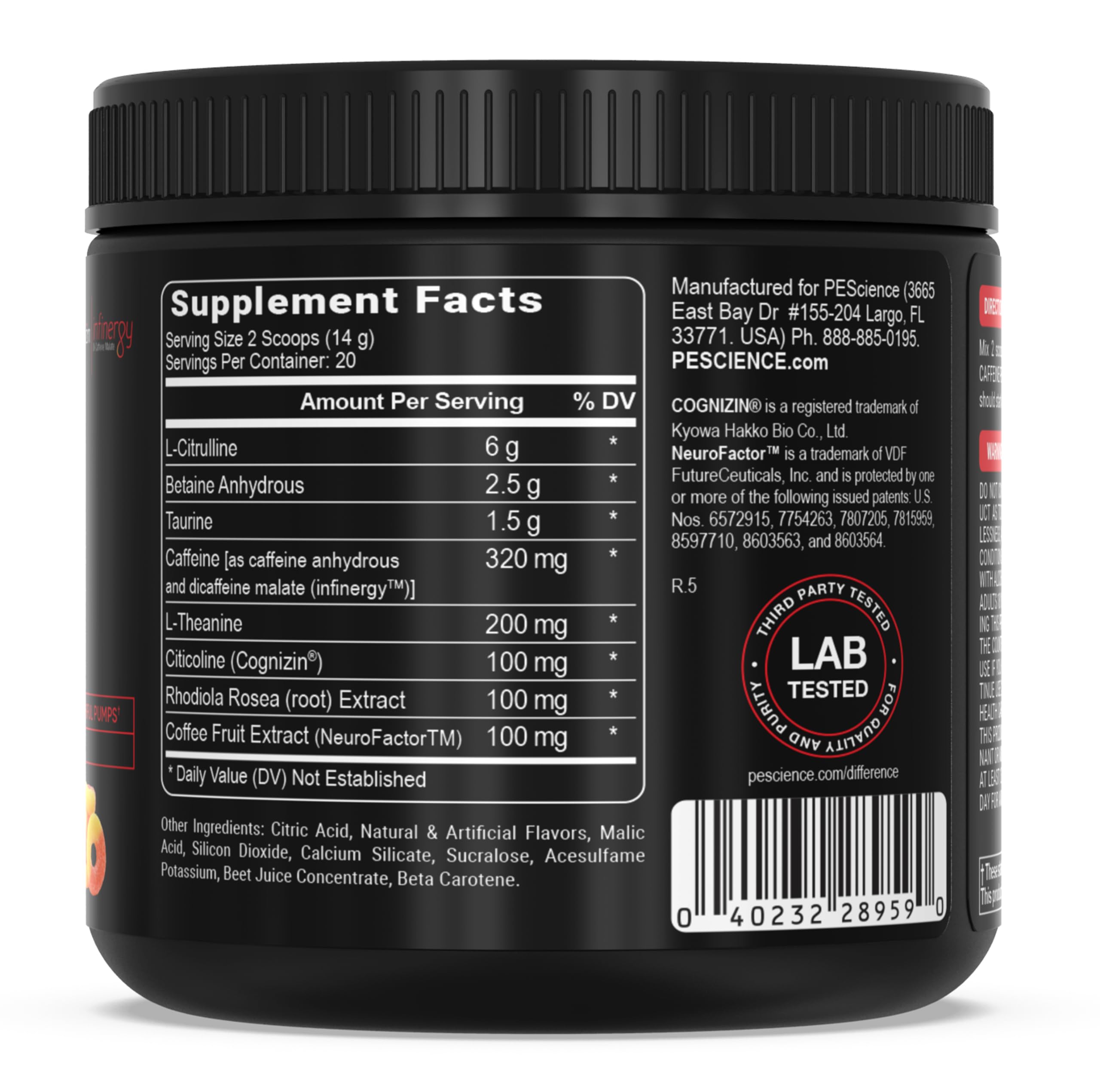 PEScience Prolific two-scoop serving prepared for workout fueling