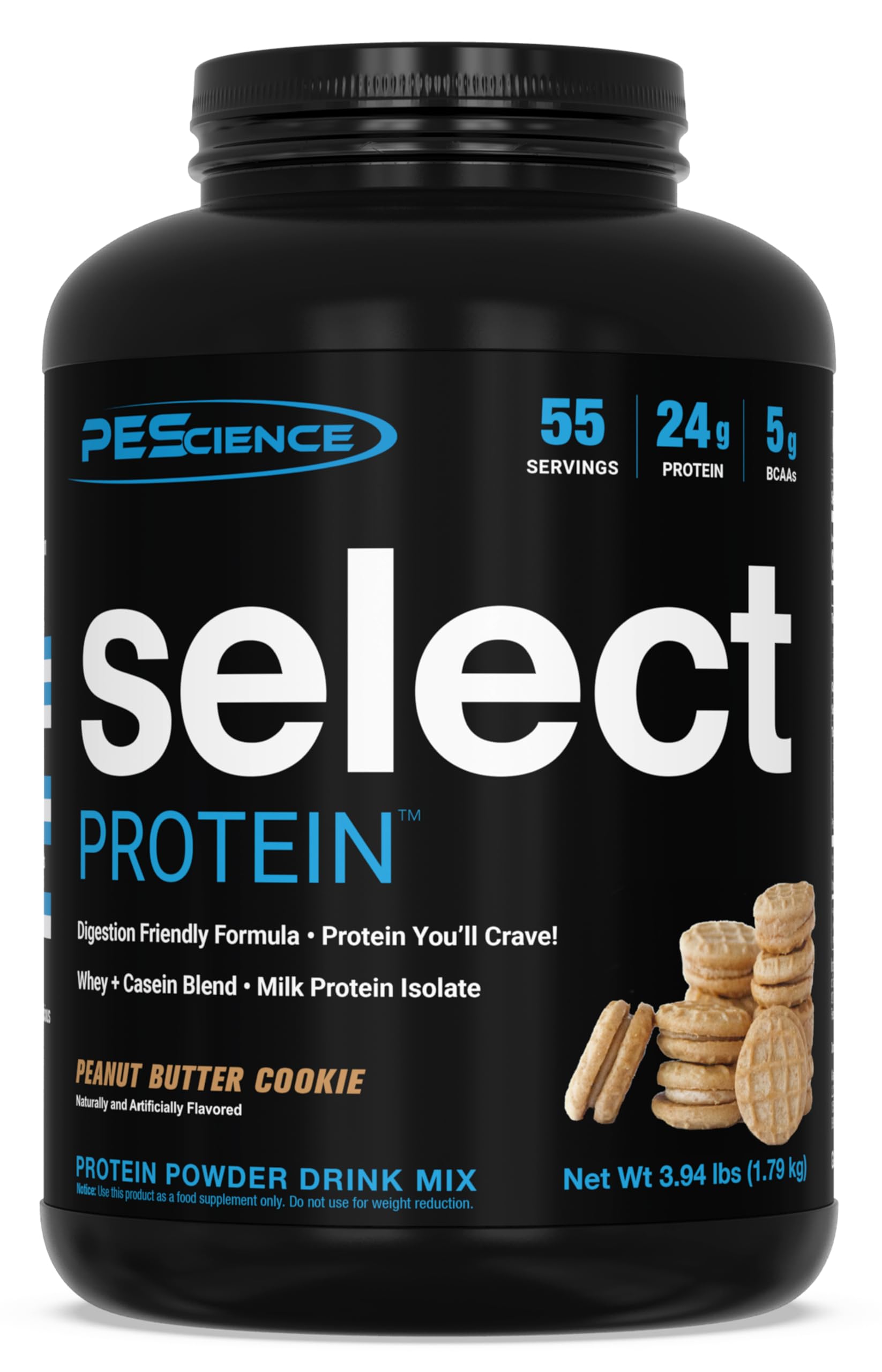 PEScience Select Peanut Butter Cookie shake shows creamy texture and high protein value