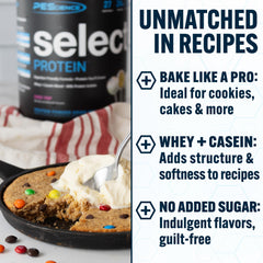 PEScience Select Cake Pop opened tub conveys accessible, gluten-free protein option.