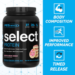 PEScience Select Protein Frosted Sugar Cookie gluten-free icon confirms gluten-free appeal