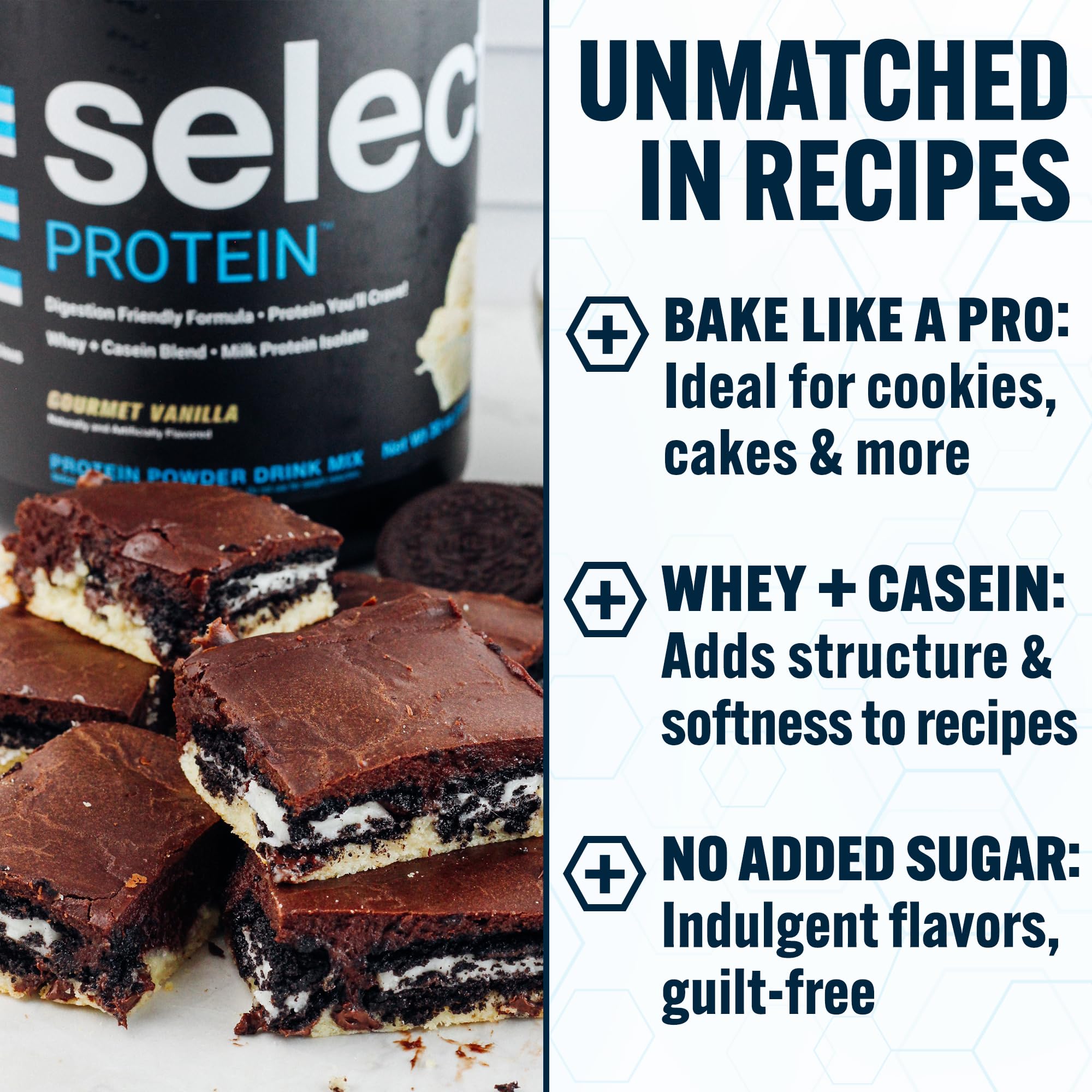 PEScience Select Protein nutrition label close-up, transparent ingredients and macros.