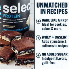 PEScience Select Protein nutrition label close-up, transparent ingredients and macros.