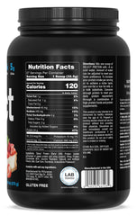 PEScience Select powder poured into milk for a low-carb protein shake.