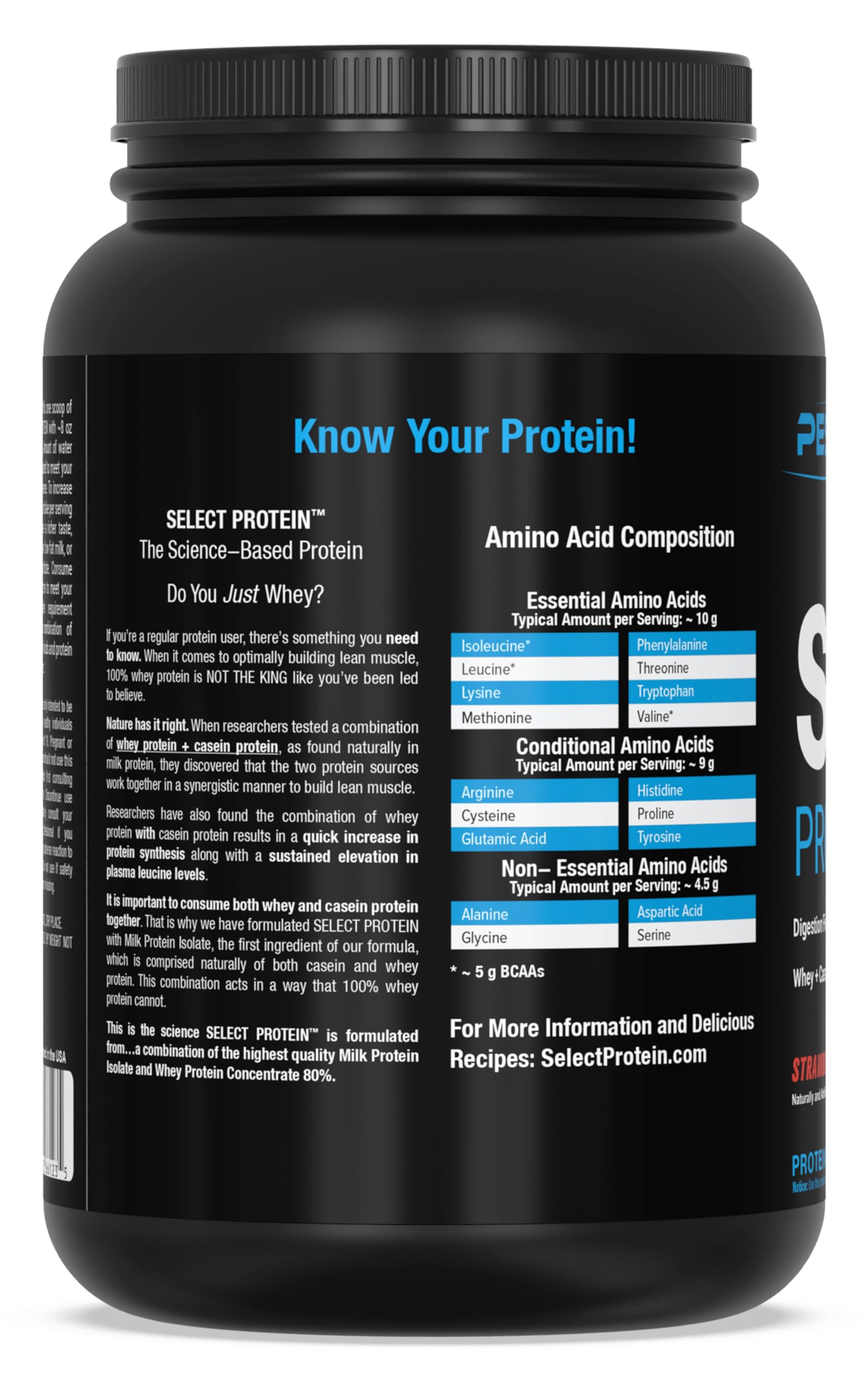 PEScience Select Protein serving ready to fuel workouts and meals.
