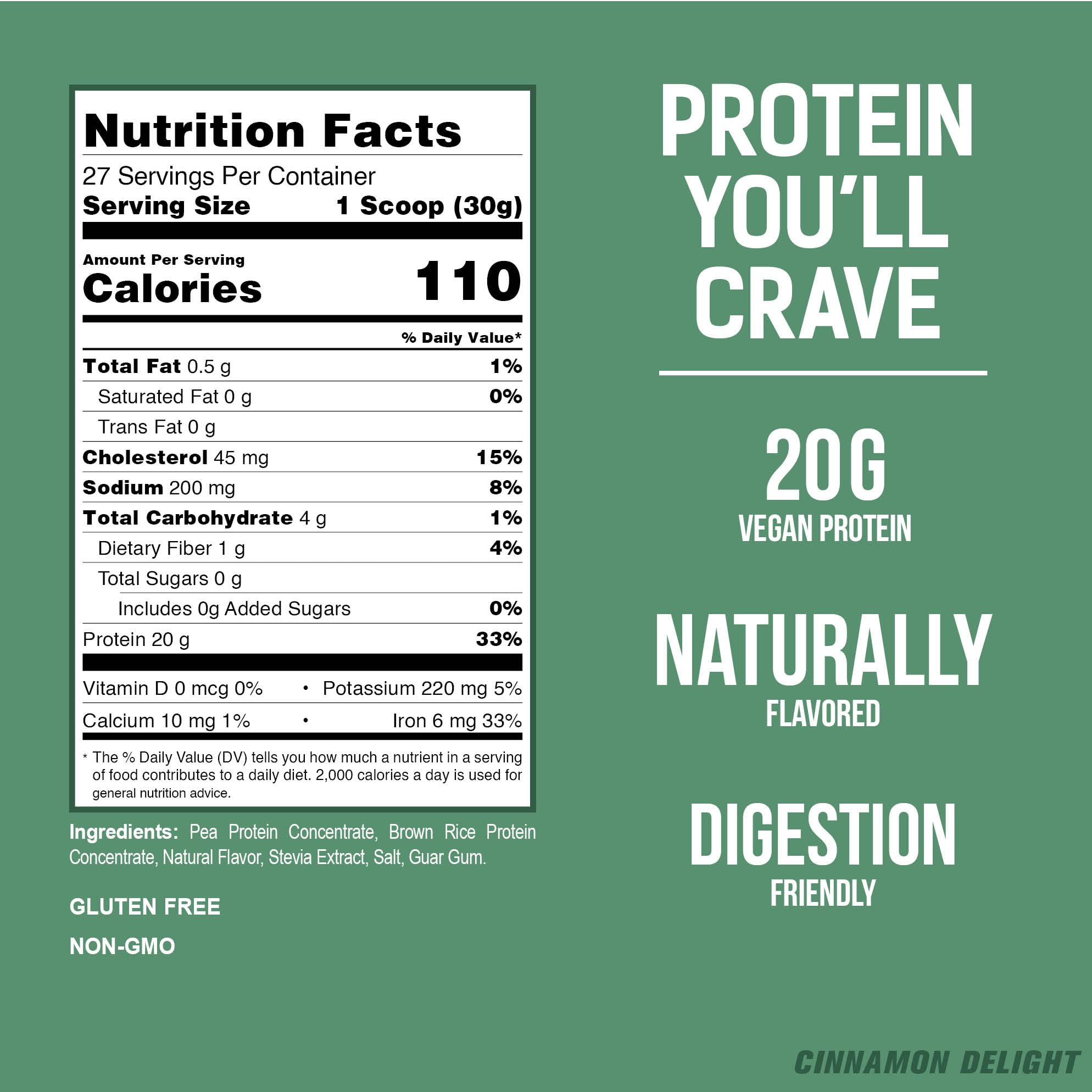 PEScience Select Vegan Cinnamon Delight shake in glass