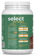 PEScience Select Vegan label close-up, highlighting gluten-free and dairy-free features