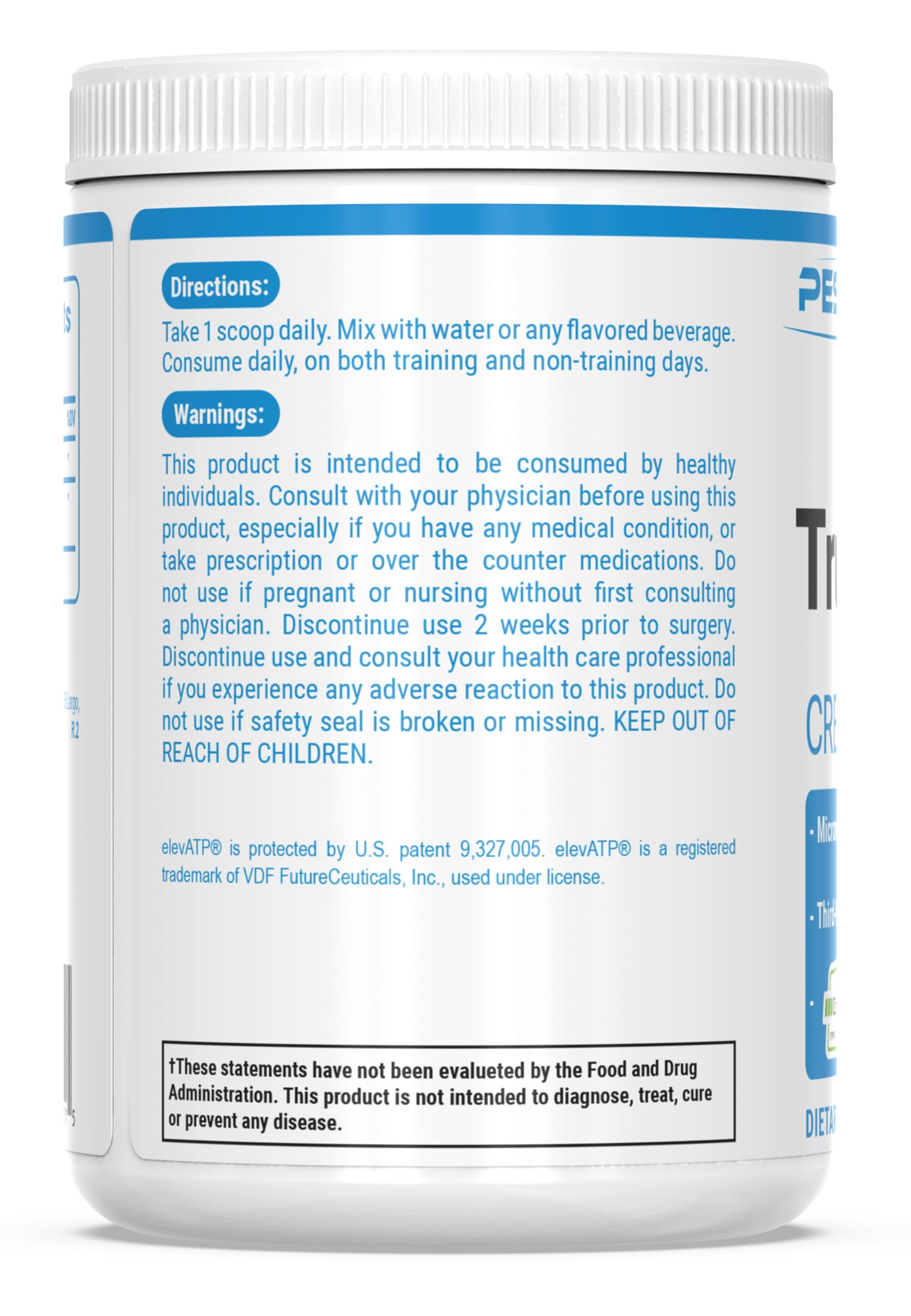 PEScience TruCreatine+ athlete using it in gym.