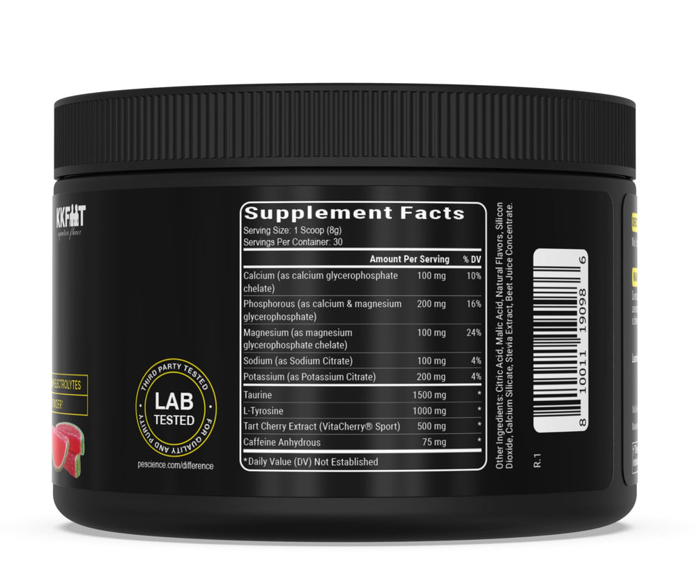 PEScience Versalyte Charged electrolyte blend visual proves essential minerals for performance.