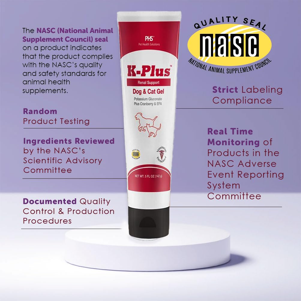 Pet Health Solutions K-Plus Renal Gel made in USA.
