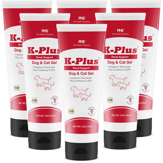 Pet Health Solutions K-Plus Renal Gel packaging with NASC seal for trusted renal support.