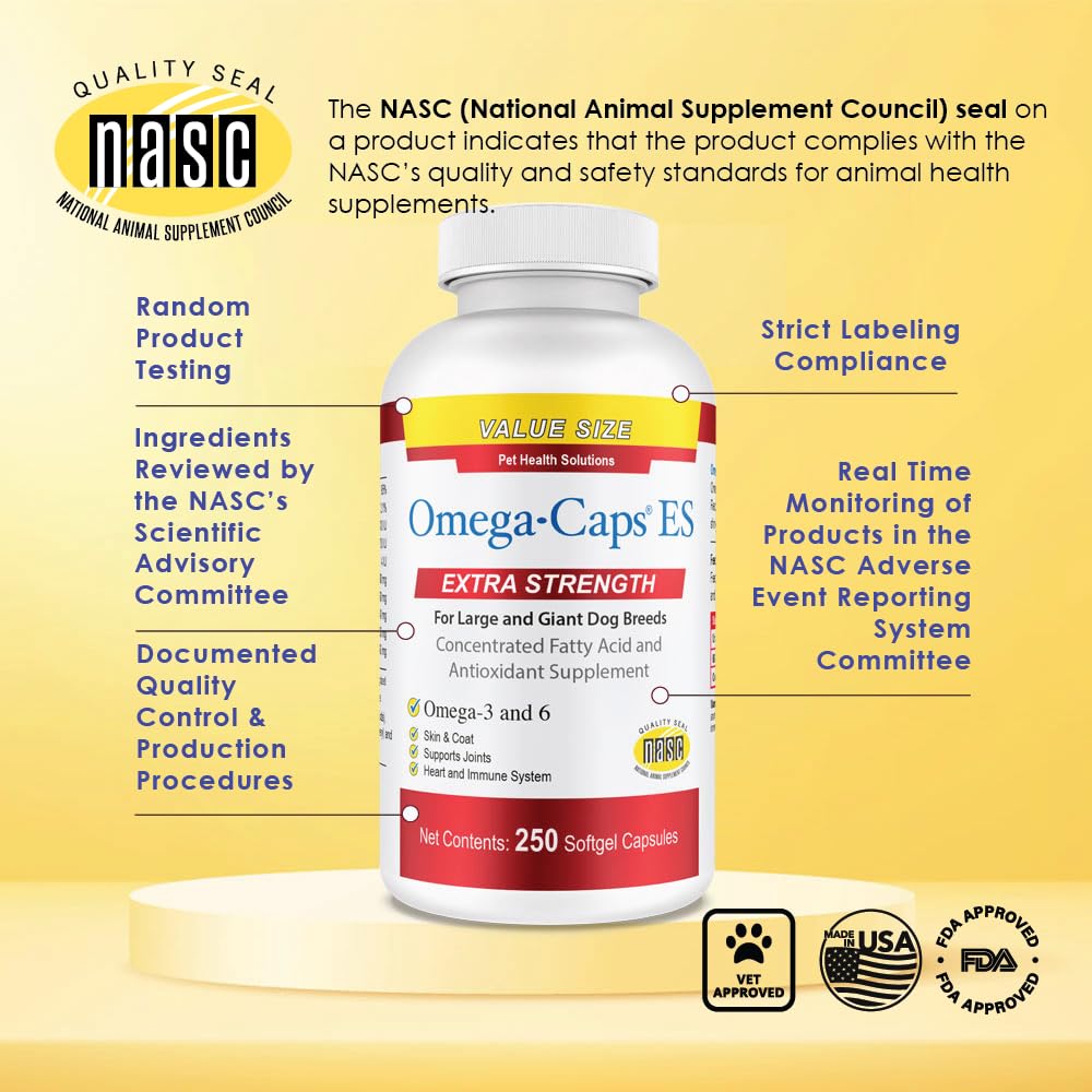 Pet Health Solutions Omega-Caps ES may reduce joint discomfort