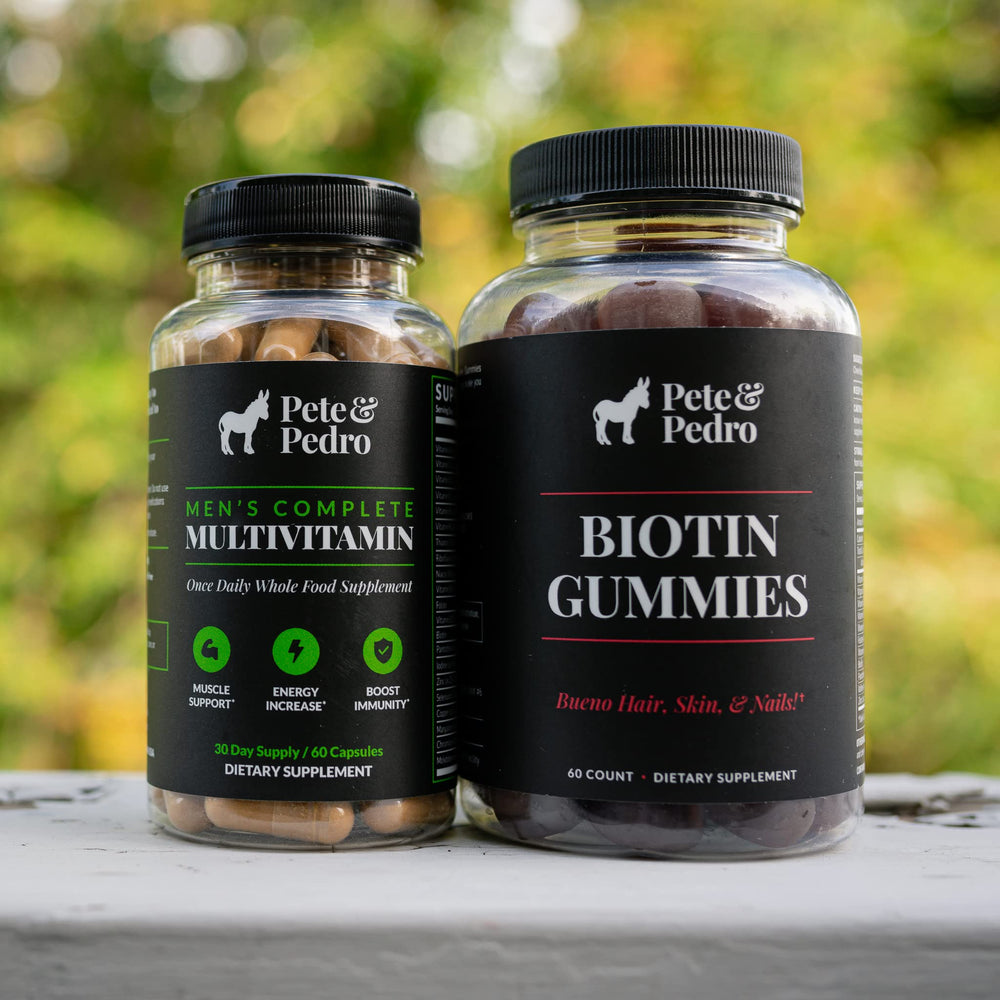 Pete and Pedro Biotin Gummies made in the USA in an FDA facility.