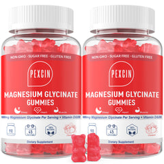 PEX CIN magnesium glycinate gummies 180-count strawberry bottle for daily wellness
