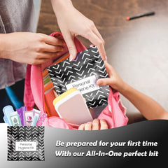 pH Advantage Black Treads close-up contents showcase everyday feminine care items.