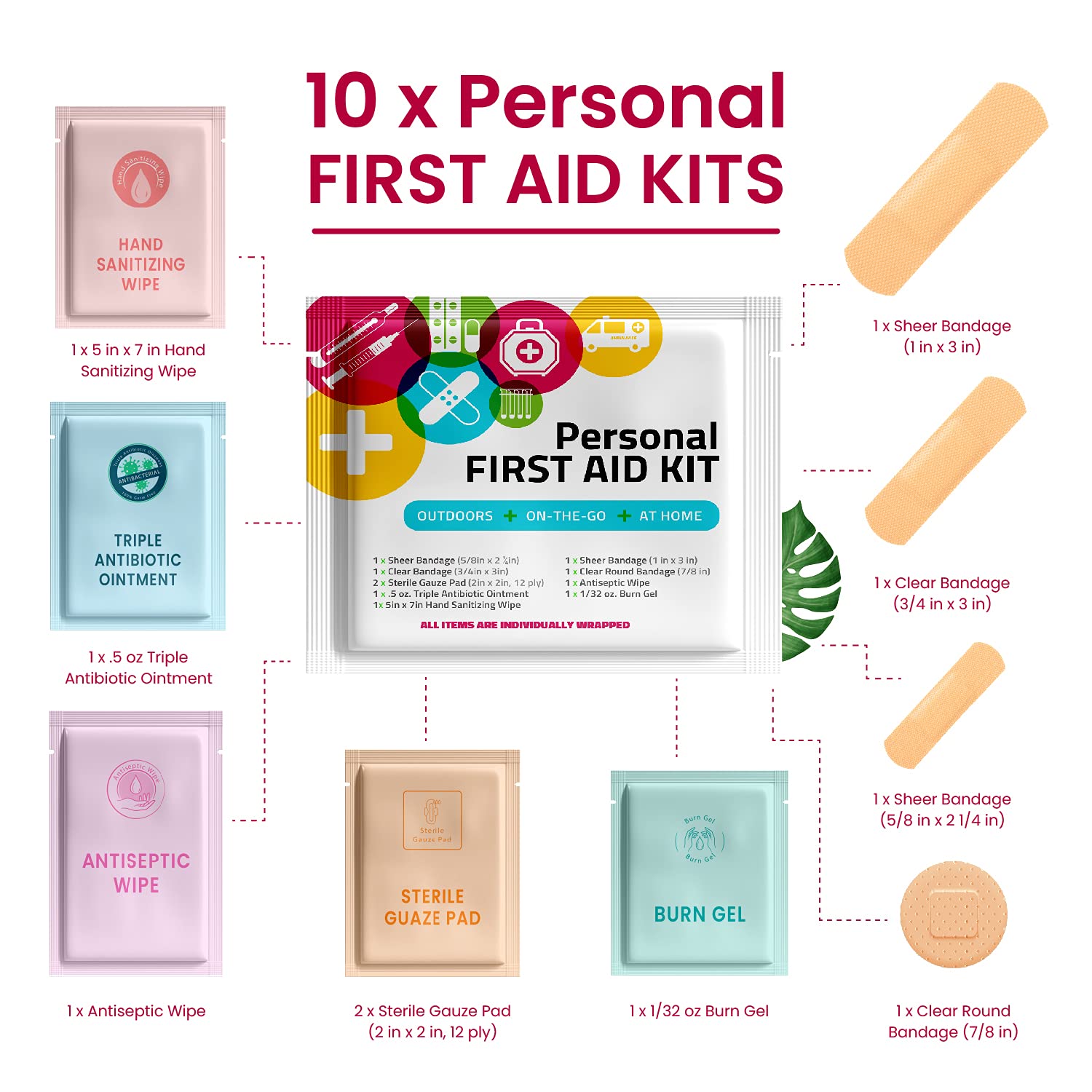 PH Advantage compact 10-pack first aid kit for easy portability.