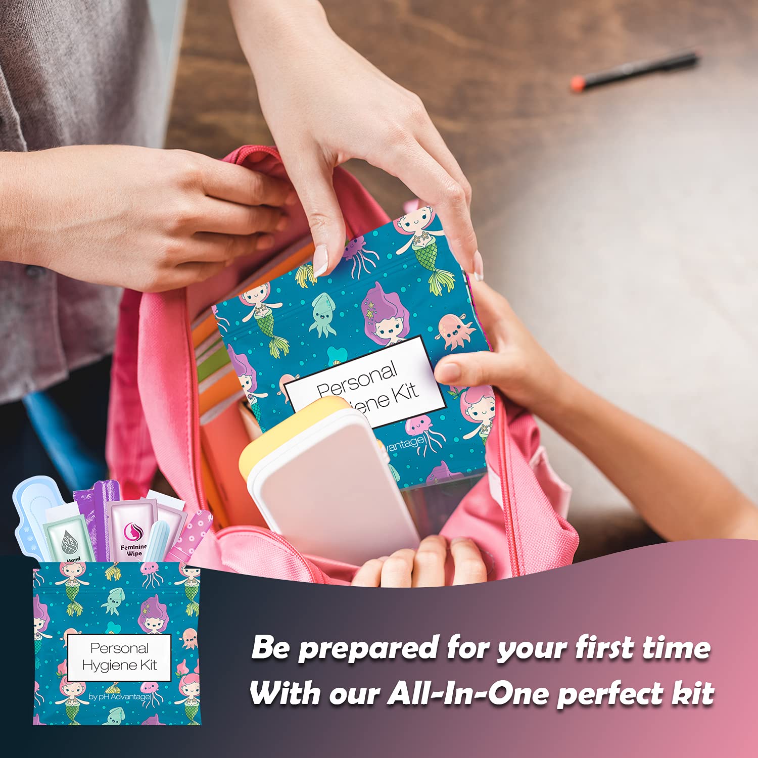 pH Advantage feminine wipes for quick refreshing moments