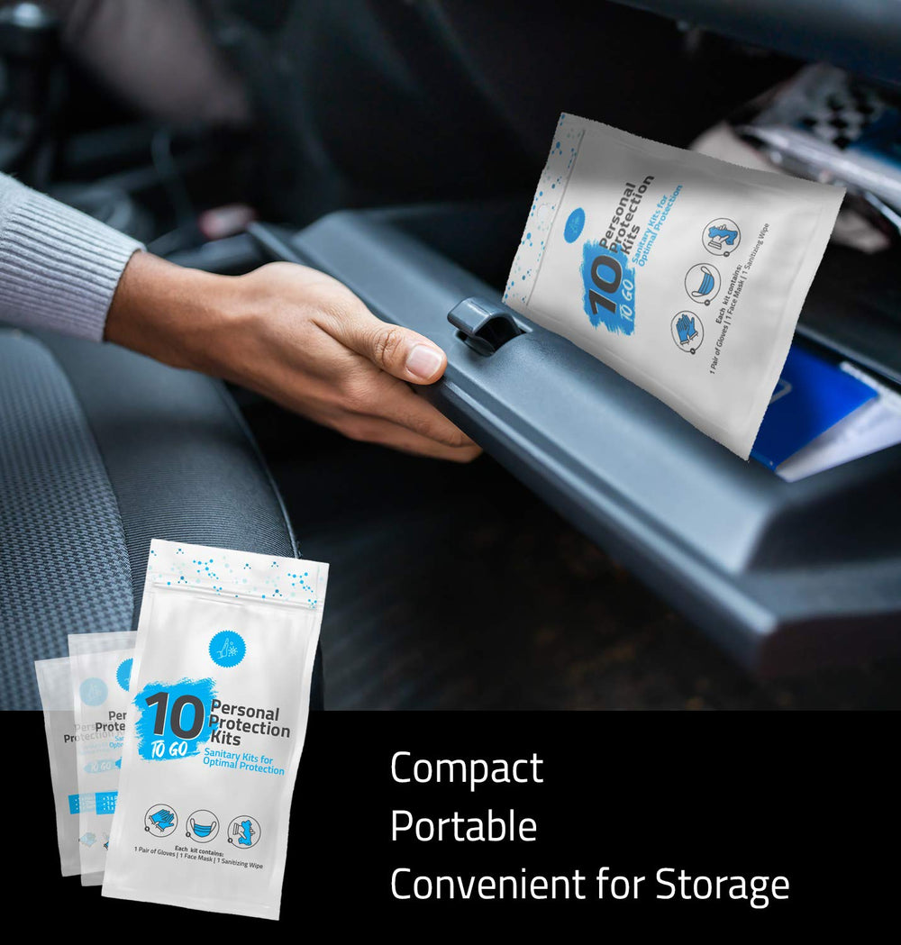 PH Advantage gloves and hand wipe close-up for quick cleanup